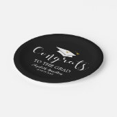 Gefeliciteerd met het Afstudeerder Afstudeerder Pe Papieren Bordje (Gekanteld)