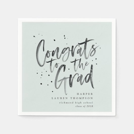 Gefeliciteerd met het afstudeerder afstuderen part servet (Voorkant)