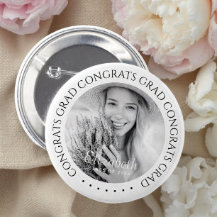 Gefeliciteerd met het Afstudeerders van Simple Mod Ronde Button 5,7 Cm