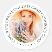 Gefeliciteerd met het Afstudeerders van Simple Mod Ronde Sticker (Voorkant)