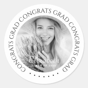 Gefeliciteerd met het Afstudeerders van Simple Mod Ronde Sticker