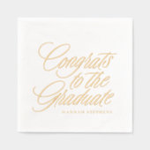 Gefeliciteerd met het afstuderen afstuderen folie servetten (Voorkant)