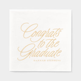 Gefeliciteerd met het afstuderen afstuderen folie servetten