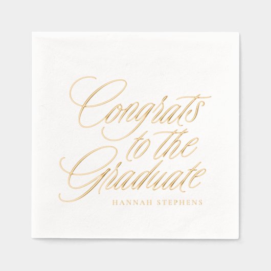 Gefeliciteerd met het afstuderen afstuderen folie servetten (Voorkant)