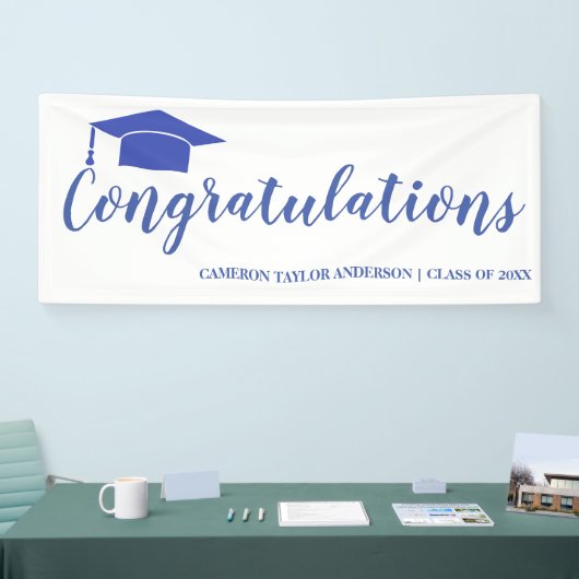 Gefeliciteerd met het Afstuderen Ban van Black Afs Spandoek (Beurs)