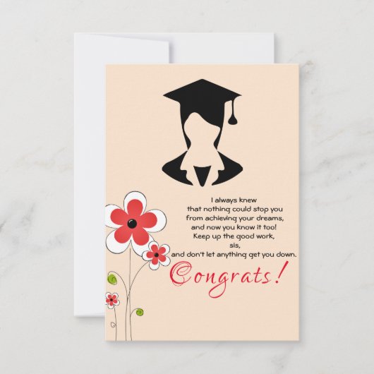 Gefeliciteerd met het afstuderen bedankkaart (Voorkant)