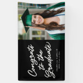 Gefeliciteerd met het afstuderen eenvoudige foto-a spandoek (Verticaal)
