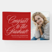 Gefeliciteerd met het afstuderen foto afstuderen spandoek (Horizontaal)
