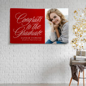 Gefeliciteerd met het afstuderen foto afstuderen spandoek