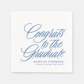 Gefeliciteerd met het afstuderen klassieke blauw a servet (Voorkant)