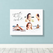 Gefeliciteerd met het afstuderen multifotocanvas canvas afdruk (Insitu (Houten vloer))