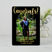 Gefeliciteerd met het Afstuderen van Arch Photo Af Folie Feestdagenkaart (Staand Voorkant)