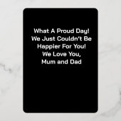 Gefeliciteerd met het Afstuderen van Arch Photo Af Folie Feestdagenkaart (Achterkant)