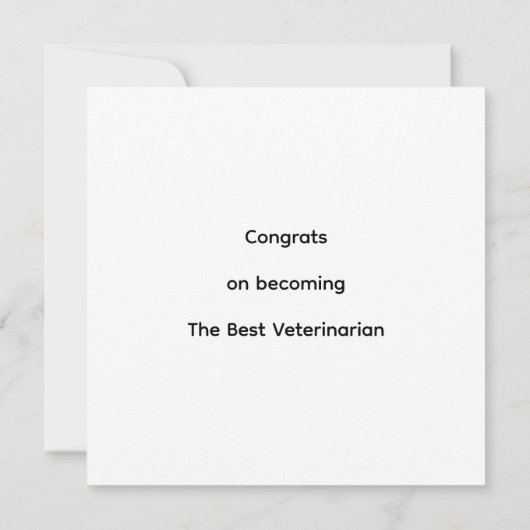 Gefeliciteerd met het afstuderen van de beste dier kaart (Achterkant)