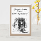 Gefeliciteerd met het Afstuderen van de diergenees Kaart (Gele Bloem)