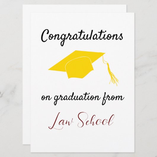 Gefeliciteerd met het afstuderen van de Kaart van  (Voorkant / Achterkant)