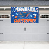 Gefeliciteerd met het Afstuderen van de Modern Blu Spandoek