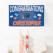 Gefeliciteerd met het Afstuderen van de Modern Blu Spandoek (Insitu)