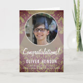 Gefeliciteerd met het Afstuderen van het fotopatro Kaart (Voorkant)