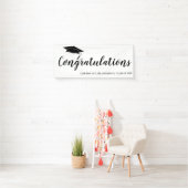 Gefeliciteerd met het Afstuderen van het Zwarte Af Spandoek (Insitu)