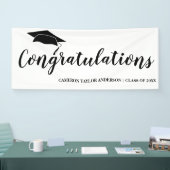 Gefeliciteerd met het Afstuderen van het Zwarte Af Spandoek (Beurs)
