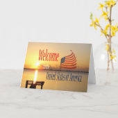 Gefeliciteerd met het Amerikaanse staatsburgerscha Kaart (Gele Bloem)