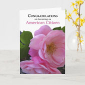 Gefeliciteerd met het Amerikaanse staatsburgerscha Kaart (Gele Bloem)