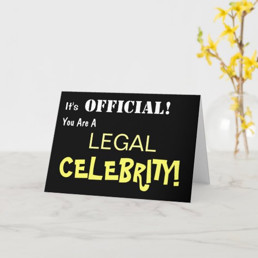 Gefeliciteerd met het behalen van het balie-examen kaart (Gele Bloem)