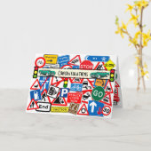 Gefeliciteerd met het behalen van het rijexamen kaart (Gele Bloem)