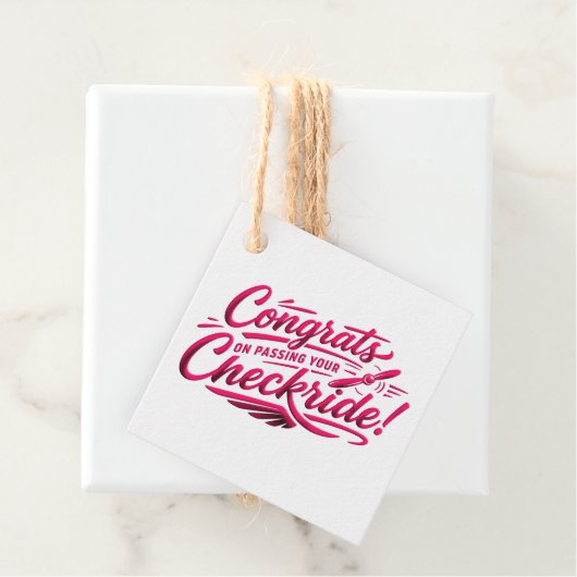 Gefeliciteerd met het behalen van je checkride! bedankjes labels (In situ)
