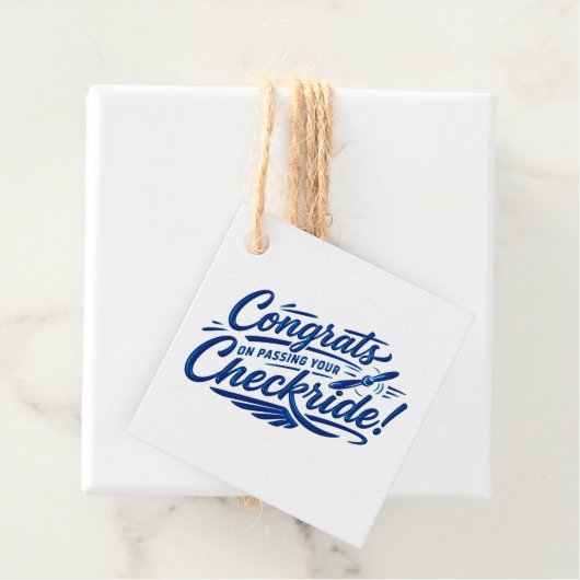 Gefeliciteerd met het behalen van je checkride! bedankjes labels (In situ)