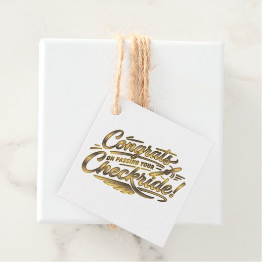 Gefeliciteerd met het behalen van je checkride! bedankjes labels (In situ)