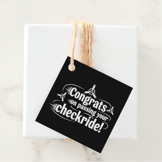Gefeliciteerd met het behalen van je checkride! bedankjes labels (In situ)