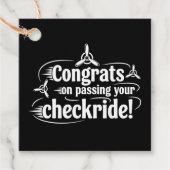 Gefeliciteerd met het behalen van je checkride! bedankjes labels (Voorkant)