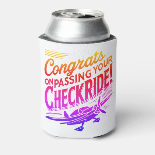 Gefeliciteerd met het behalen van je checkride! blikjeskoeler (Blikje Achterkant)