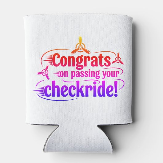 Gefeliciteerd met het behalen van je checkride! blikjeskoeler (Achterkant)