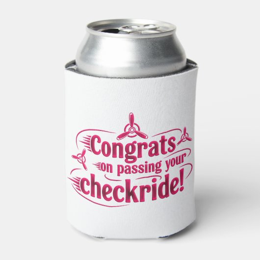 Gefeliciteerd met het behalen van je checkride! blikjeskoeler (Blikje Voorkant)