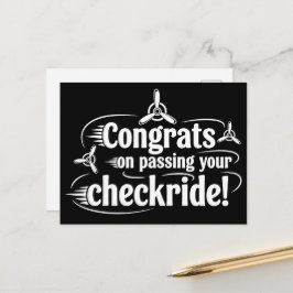 Gefeliciteerd met het behalen van je checkride! briefkaart