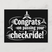 Gefeliciteerd met het behalen van je checkride! briefkaart (Voorkant)