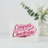 Gefeliciteerd met het behalen van je checkride! briefkaart (Staand voorkant)
