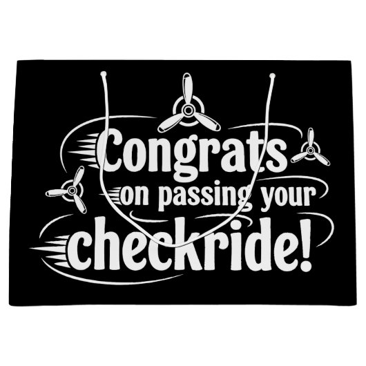 Gefeliciteerd met het behalen van je checkride! groot cadeauzakje (Voorkant)
