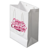 Gefeliciteerd met het behalen van je checkride! medium cadeauzakje (Voorkant Gekanteld)
