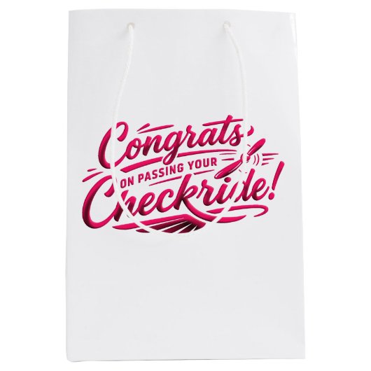 Gefeliciteerd met het behalen van je checkride! medium cadeauzakje (Voorkant)