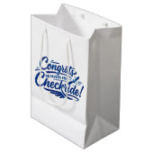 Gefeliciteerd met het behalen van je checkride! medium cadeauzakje (Voorkant Gekanteld)