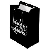 Gefeliciteerd met het behalen van je checkride! medium cadeauzakje (Voorkant Gekanteld)