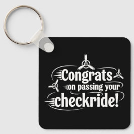 Gefeliciteerd met het behalen van je checkride! sleutelhanger