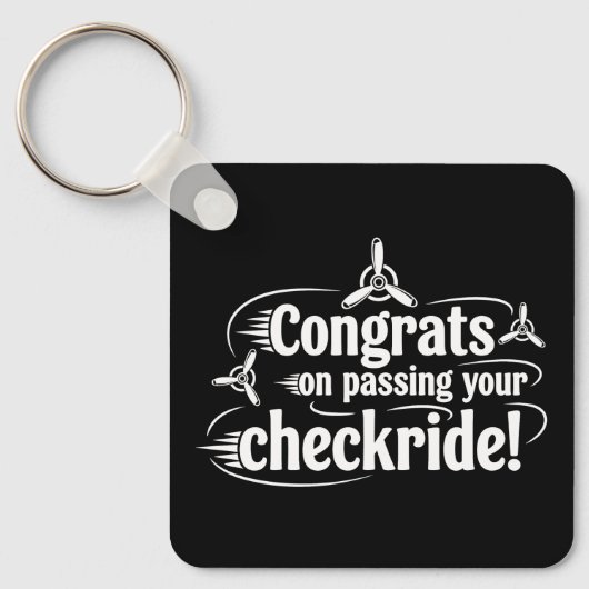 Gefeliciteerd met het behalen van je checkride! sleutelhanger (Voorkant)