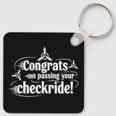 Gefeliciteerd met het behalen van je checkride! sleutelhanger (Achterkant)
