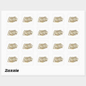 Gefeliciteerd met het behalen van je checkride! vierkante sticker (Vel)