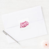 Gefeliciteerd met het behalen van je checkride! vierkante sticker (Envelop)